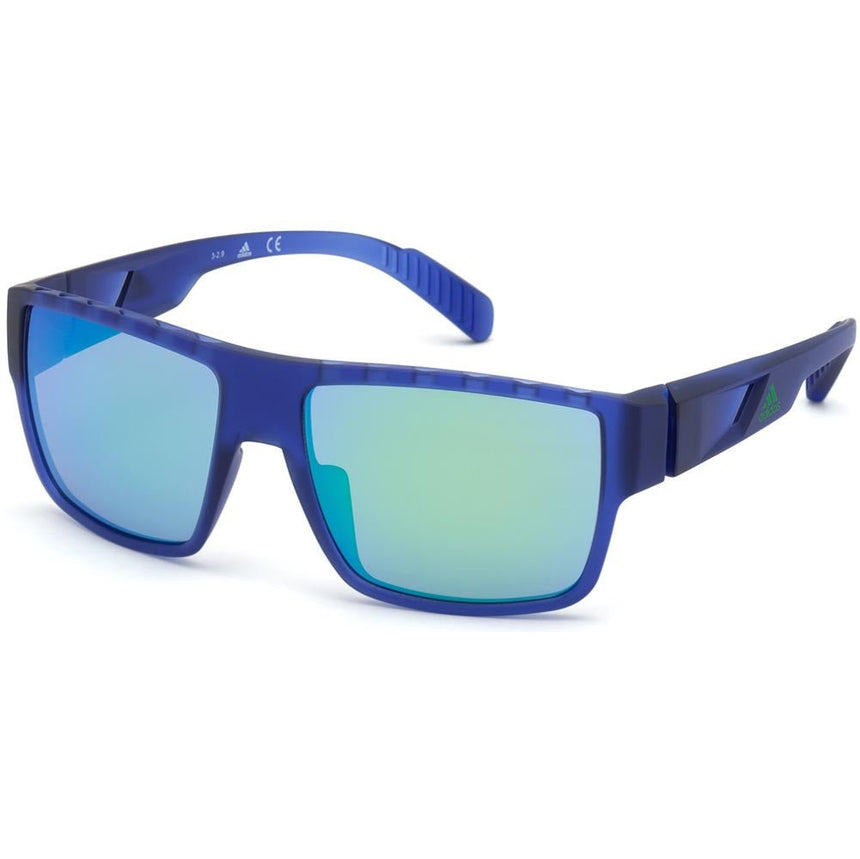Adidas Sport SP0006 Sunglasses - Matte Blue/Smoke To Green Photocromatic