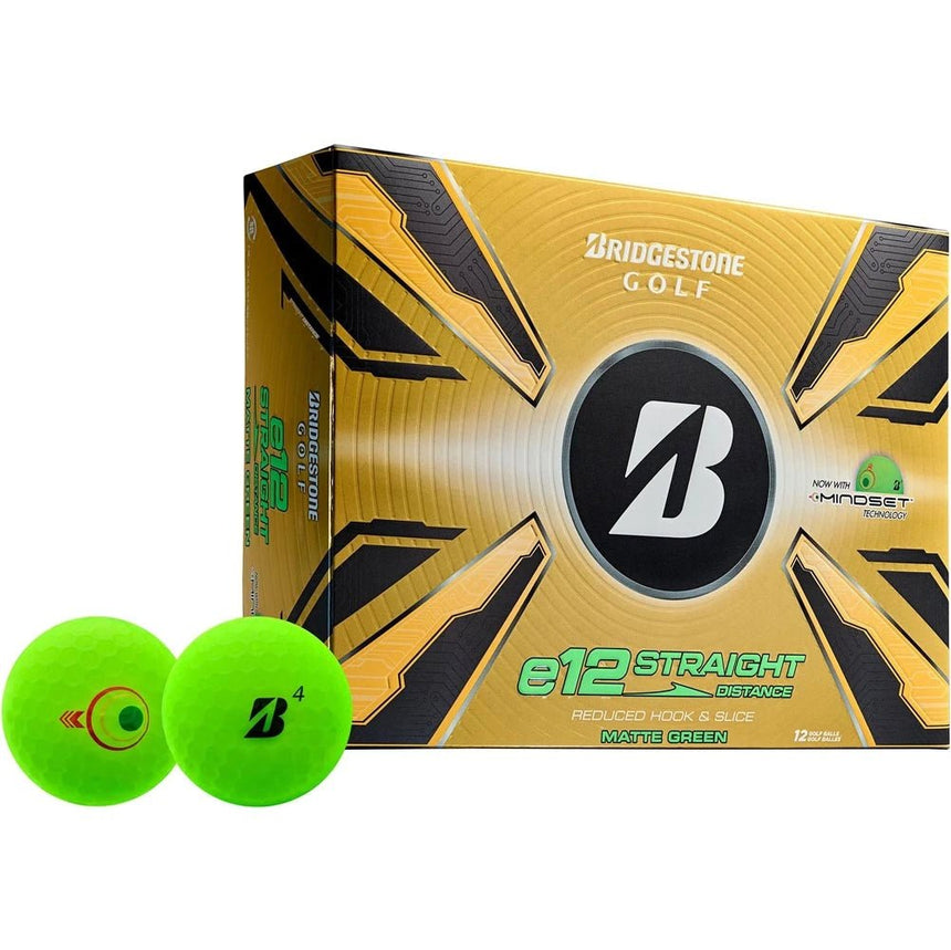 Bridgestone e12 Straight Golf Balls - Matte Green