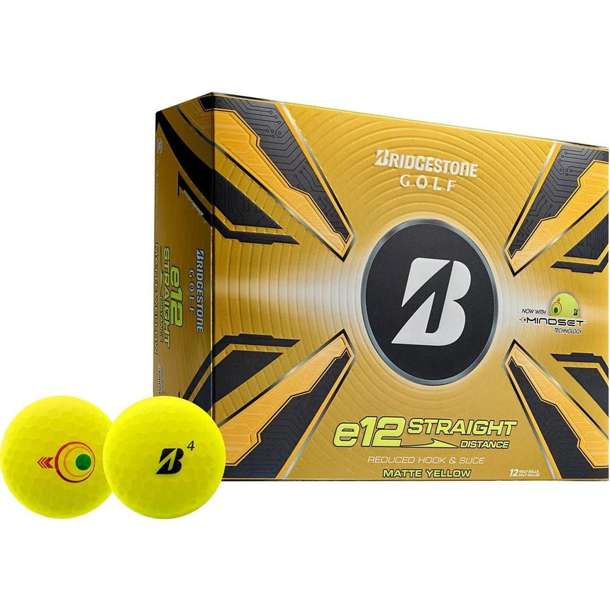 Bridgestone e12 Straight Golf Balls - Matte Yellow