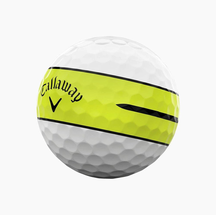 Callaway Chrome Soft 360 Stripe Golf Balls - Yellow