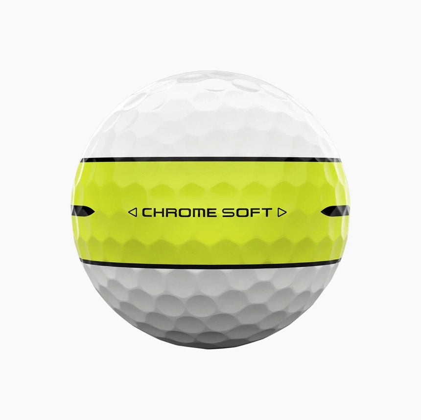 Callaway Chrome Soft 360 Stripe Golf Balls - Yellow