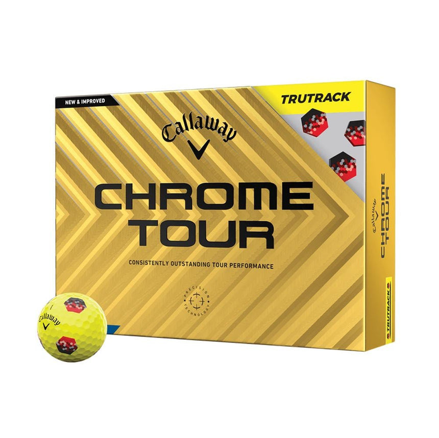 Callaway Chrome Tour TruTrack Golf Balls - Yellow - 2024