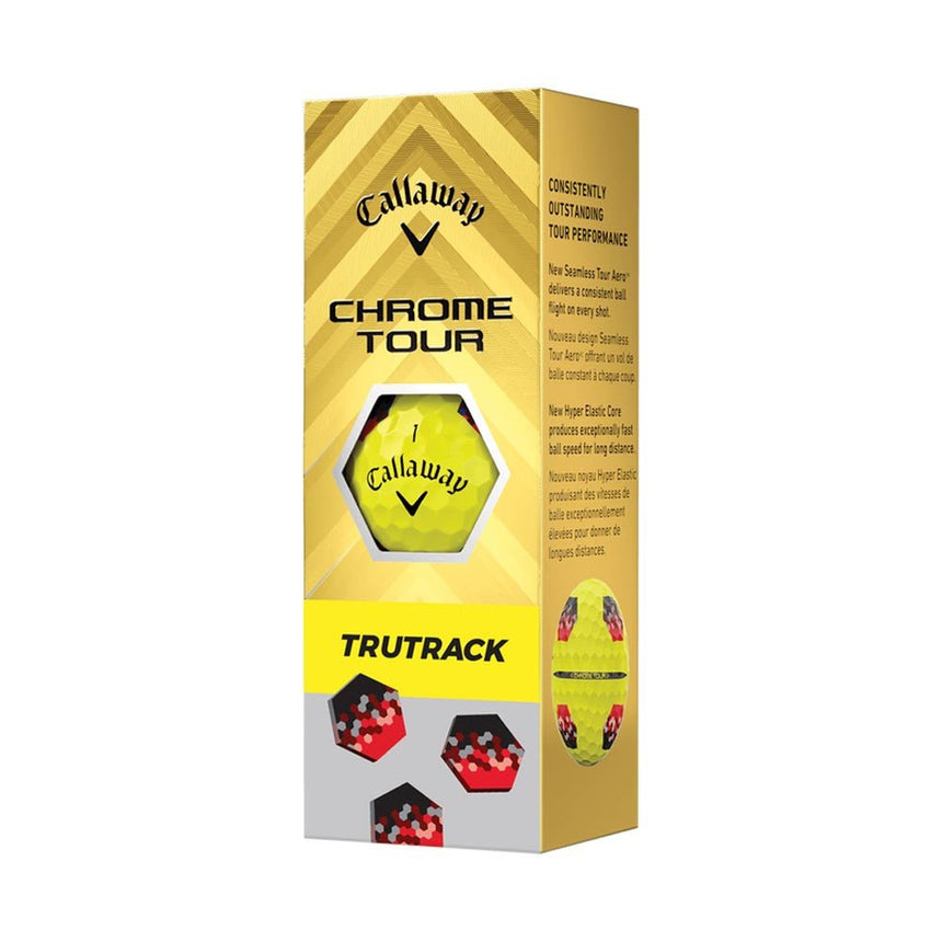 Callaway Chrome Tour TruTrack Golf Balls - Yellow - 2024