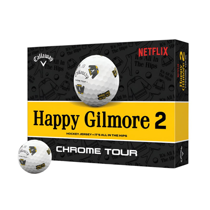 Callaway Chrome Tour Truvis Happy Gilmore 2 It's All In The Hips Golf Balls