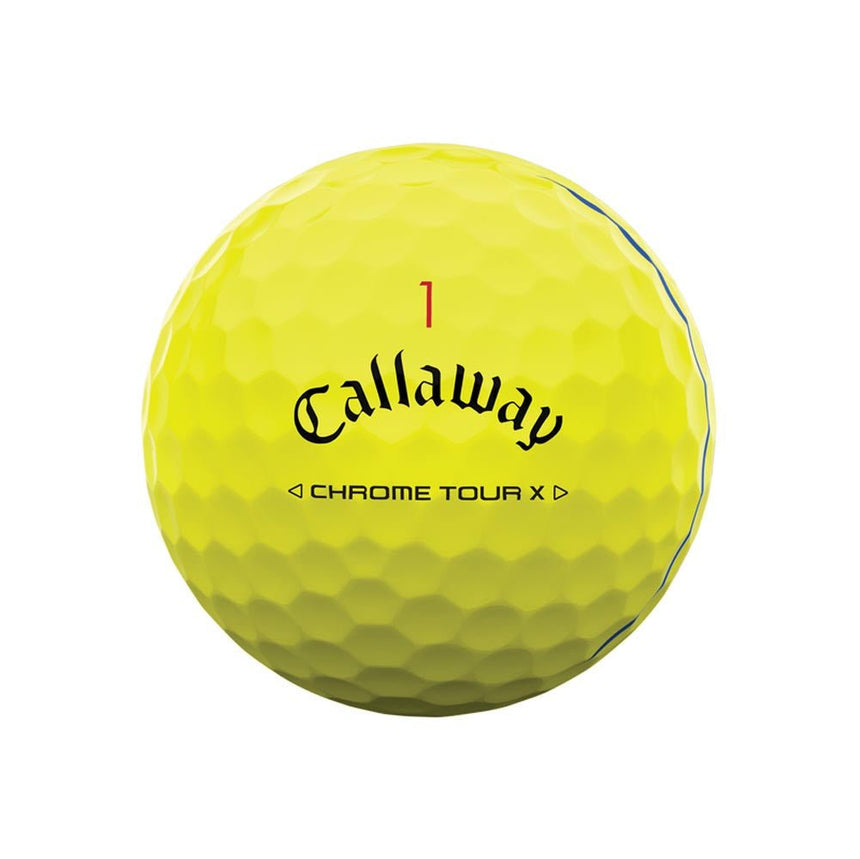 Callaway Chrome Tour X Triple Track Golf Balls - Yellow - 2024