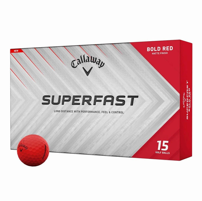 Callaway Superfast Golf Balls - Bold Red - 15 Pack