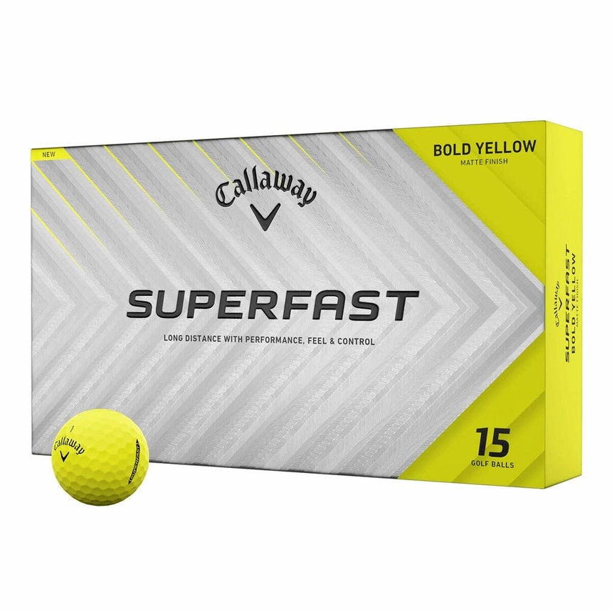 Callaway Superfast Golf Balls - Bold Yellow - 15 Pack