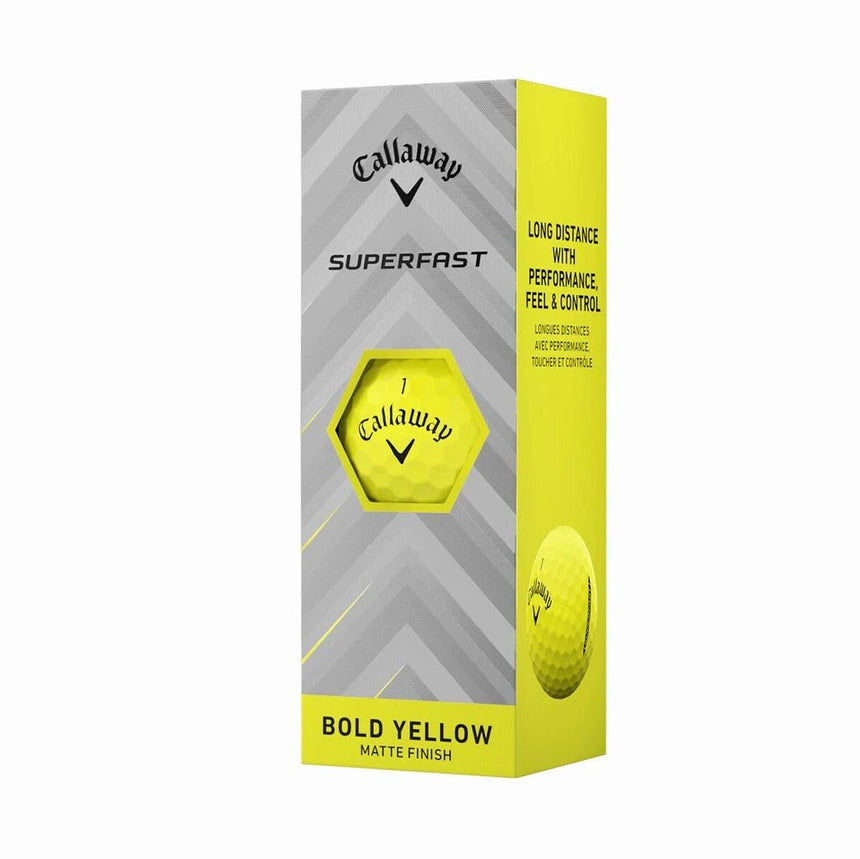 Callaway Superfast Golf Balls - Bold Yellow - 15 Pack