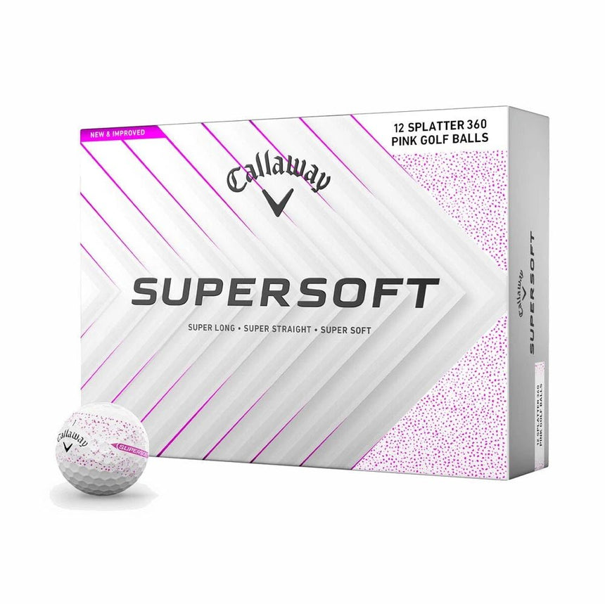 Callaway Supersoft Splatter 360 Golf Balls - Pink