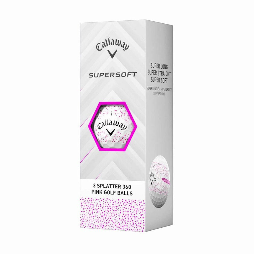 Callaway Supersoft Splatter 360 Golf Balls - Pink