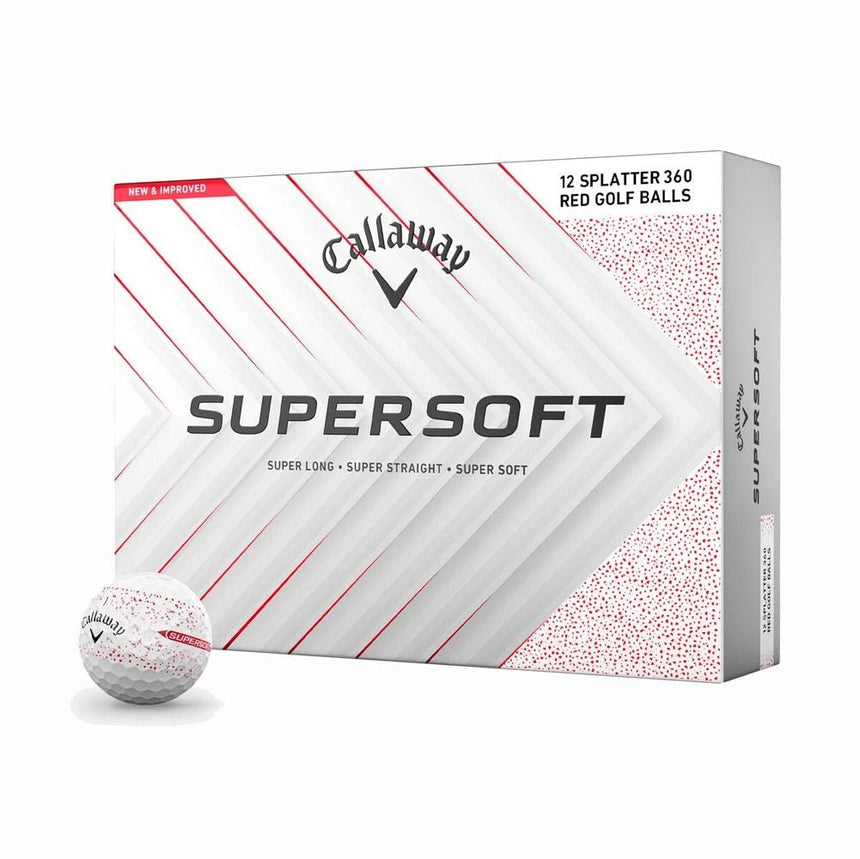 Callaway Supersoft Splatter 360 Golf Balls - Red