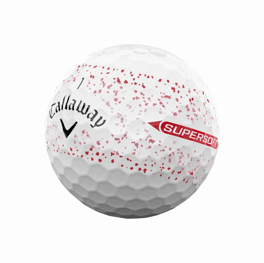 Callaway Supersoft Splatter 360 Golf Balls - Red