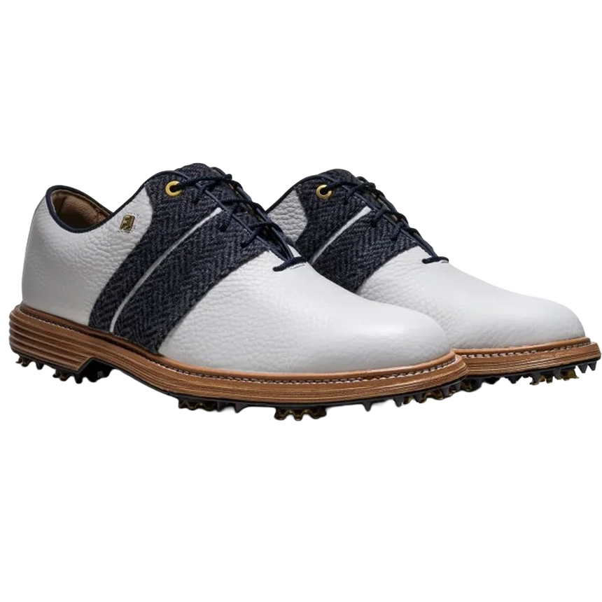 White/Harris Tweed Navy