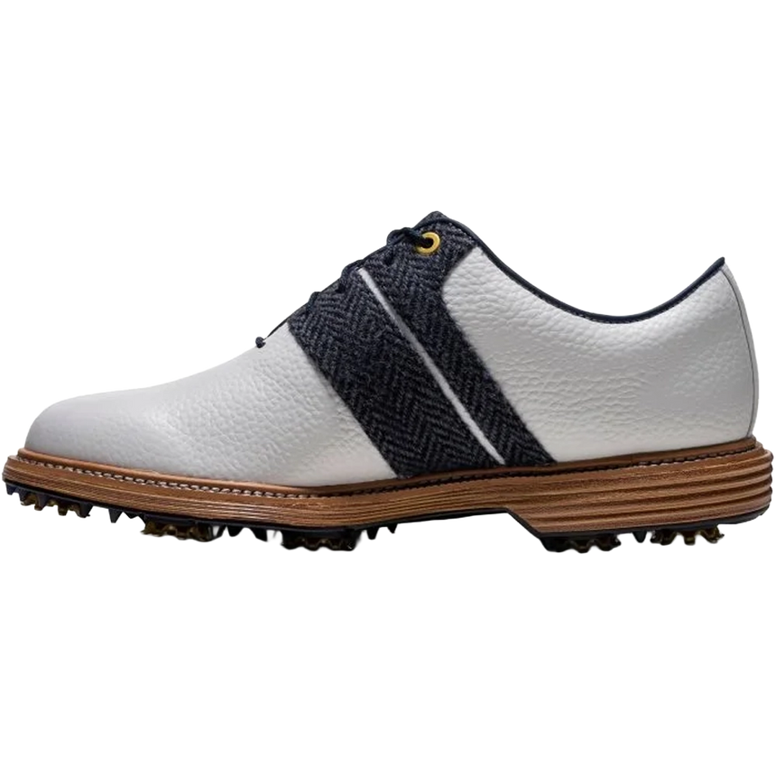White/Harris Tweed Navy