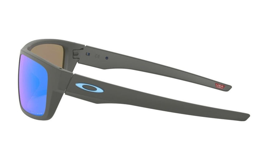 Oakley Drop Point Sunglasses - Matte Dark Grey/Prizm Sapphire Polarized