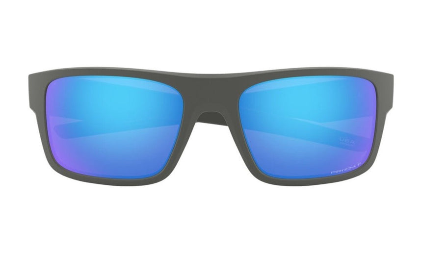 Oakley Drop Point Sunglasses - Matte Dark Grey/Prizm Sapphire Polarized