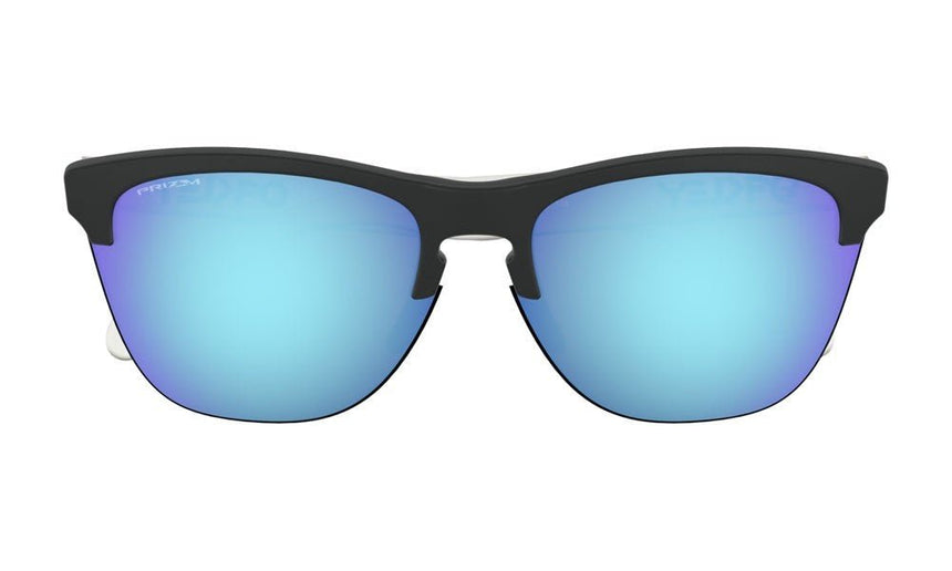 Oakley Frogskins Lite Sunglasses - Matte Black Clear/Prizm Sapphire