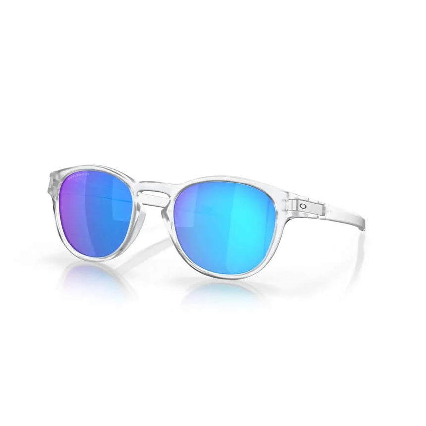 Oakley Latch Sunglasses - Matte Clear/Prizm Sapphire Polarized