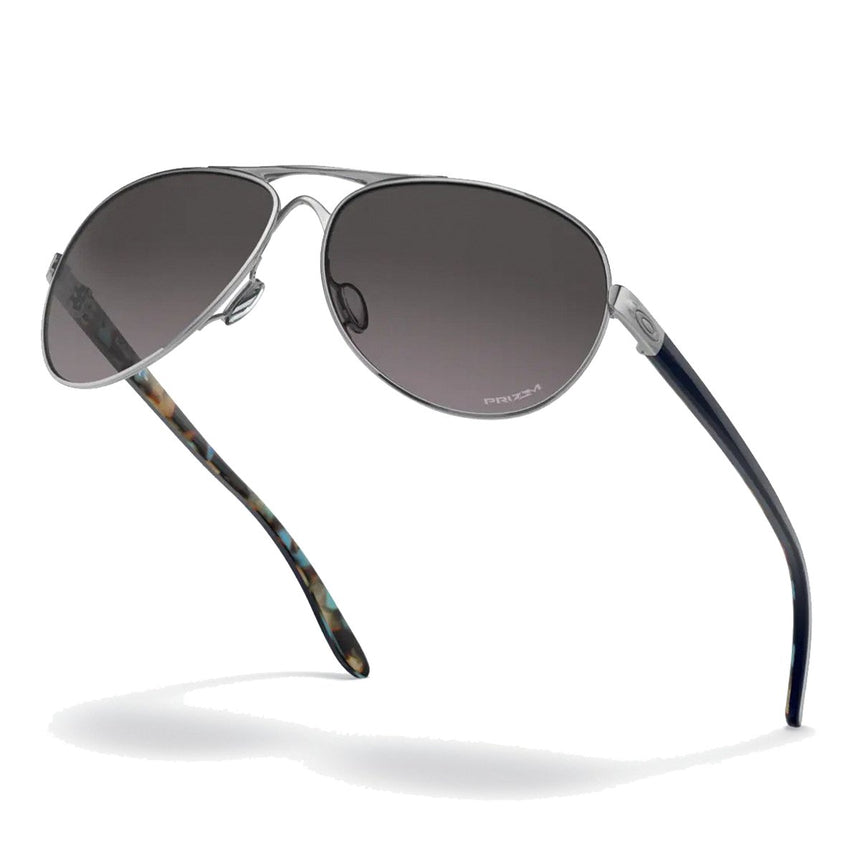 Oakley Women's Feedback Sunglasses - Polished Chrome/Prizm Grey Gradient