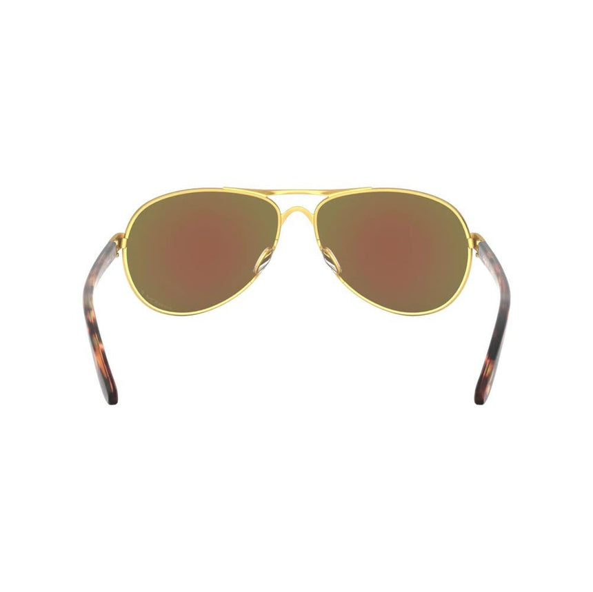 Oakley Women's Feedback Sunglasses - Satin Gold/Prizm Violet Polarized
