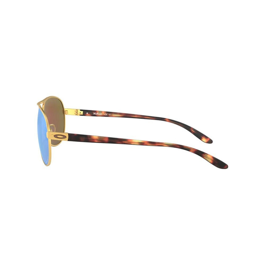Oakley Women's Feedback Sunglasses - Satin Gold/Prizm Violet Polarized