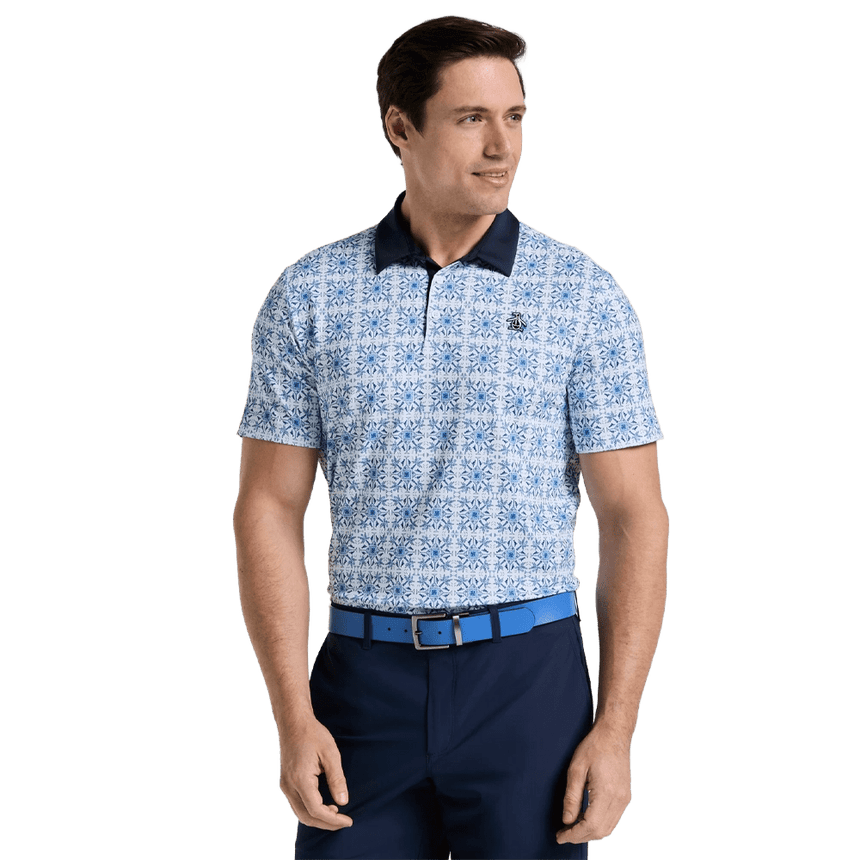 Original Penguin All-Over Cocktail Windowpane Printed Golf Polo