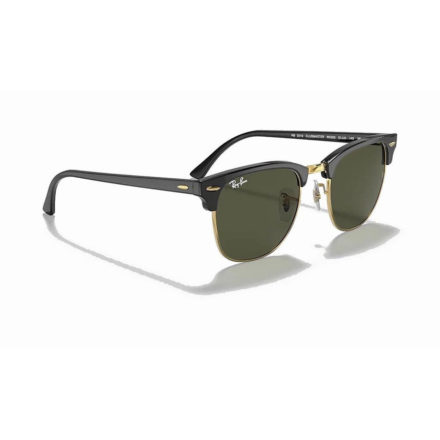 Ray-Ban Clubmaster Classic - Tortoise/Green Solid Color