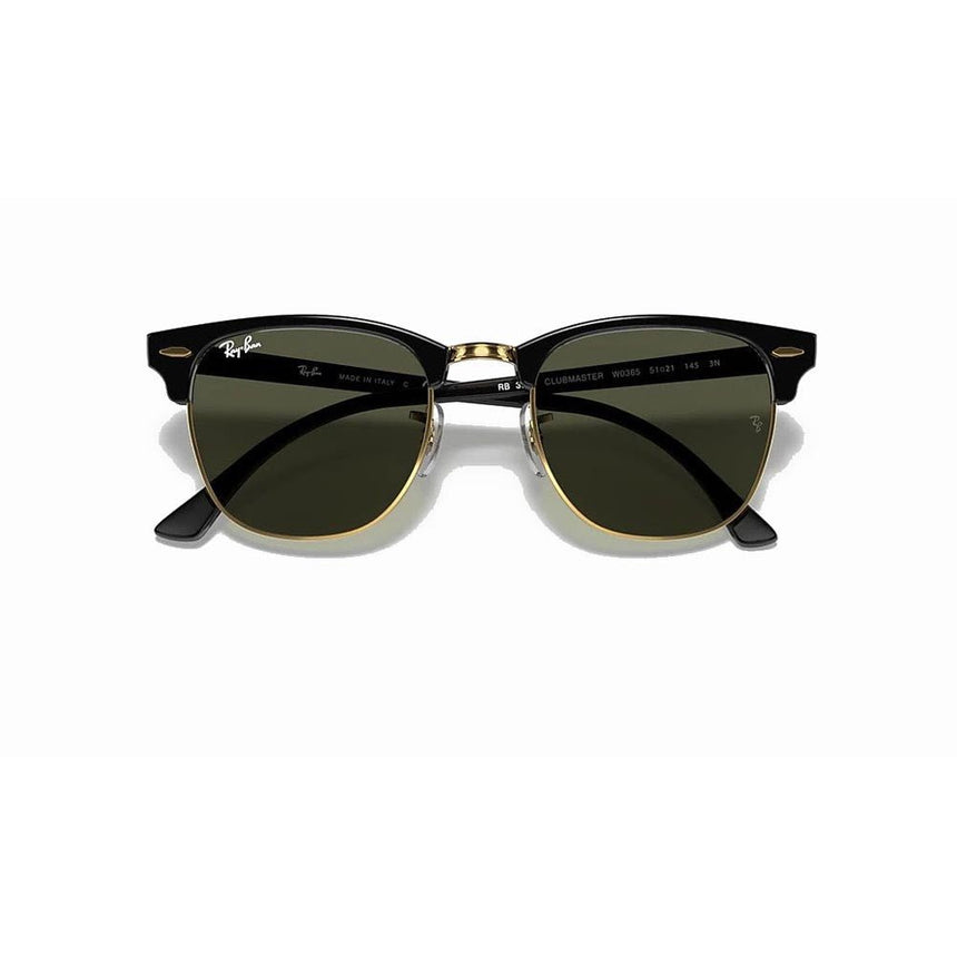 Ray-Ban Clubmaster Classic - Tortoise/Green Solid Color