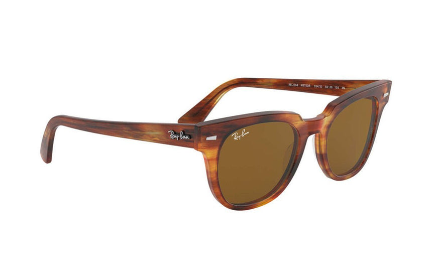 Ray-Ban Meteor Classic - Striped Havana Tortoise/Brown Classic B-15