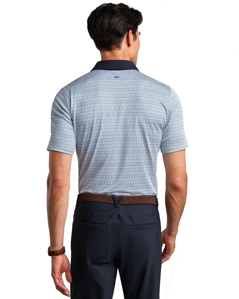 Blue Stone White Club Print