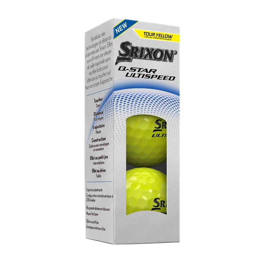 Srixon Q-Star Ultispeed Golf Balls - Tour Yellow
