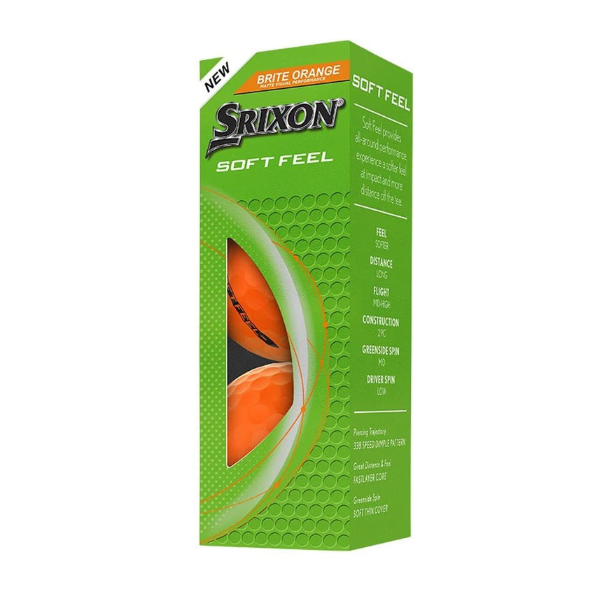 Srixon Soft Feel Brite Golf Balls - Brite Orange