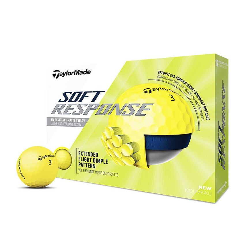 TaylorMade Soft Response Golf Balls - Yellow