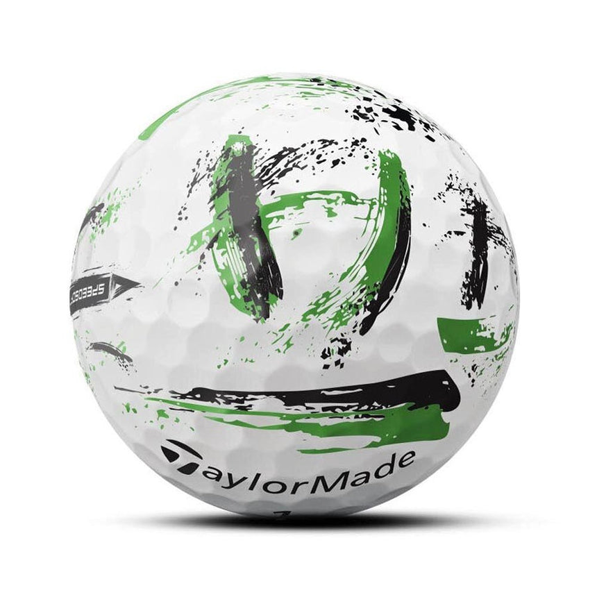 TaylorMade SpeedSoft Ink Golf Balls - Green - 2024