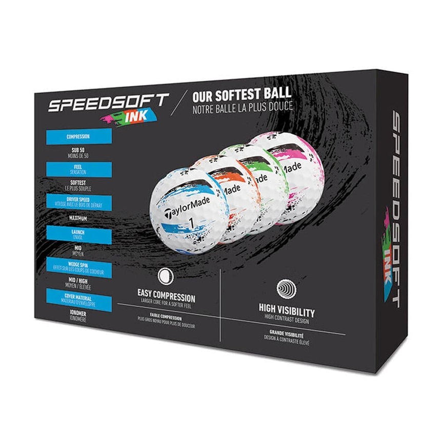 TaylorMade SpeedSoft Ink Golf Balls - Multi