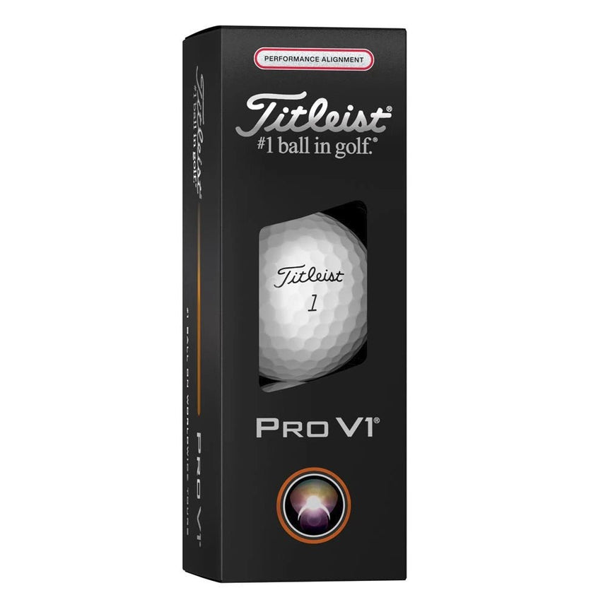 Titleist Pro V1 Performance Alignment Golf Balls - Red