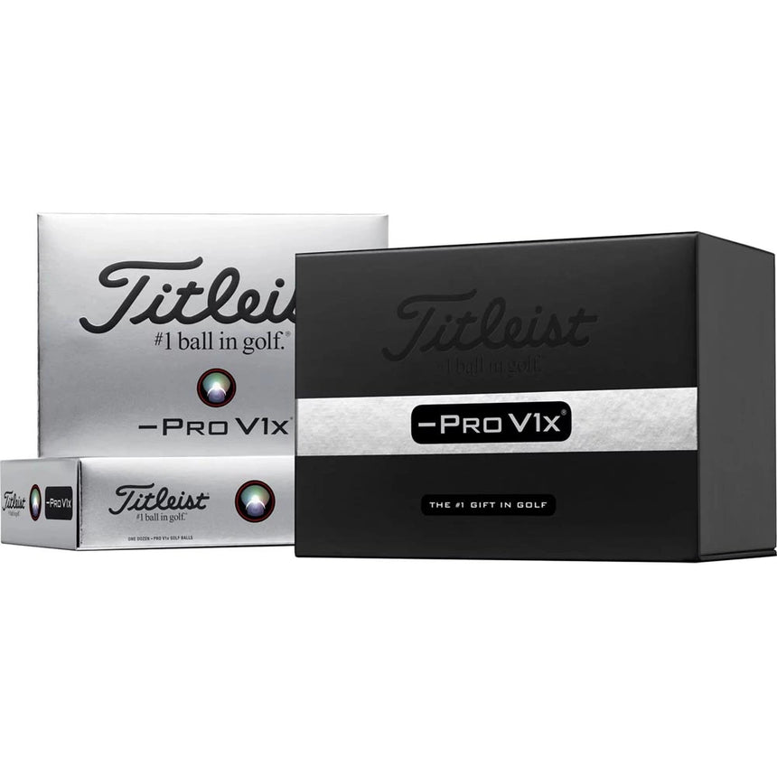 Titleist Pro V1x Left Dash Holiday Gift Box Golf Balls - 2 Dozen