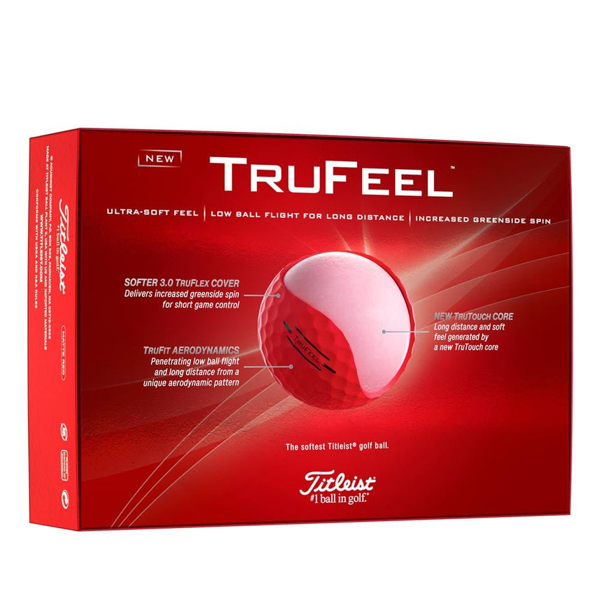Titleist TruFeel Golf Balls - Matte Red - 2024