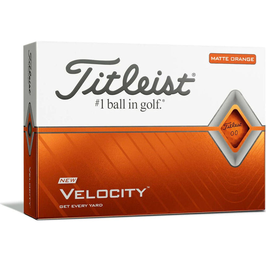 Titleist Velocity Personalized Golf Balls - Matte Orange