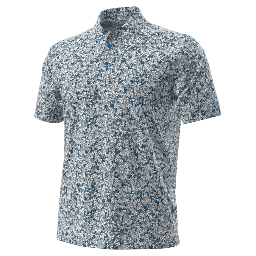 Under Armour Drive Dogwood Print Golf Polo - Blue Atlantis