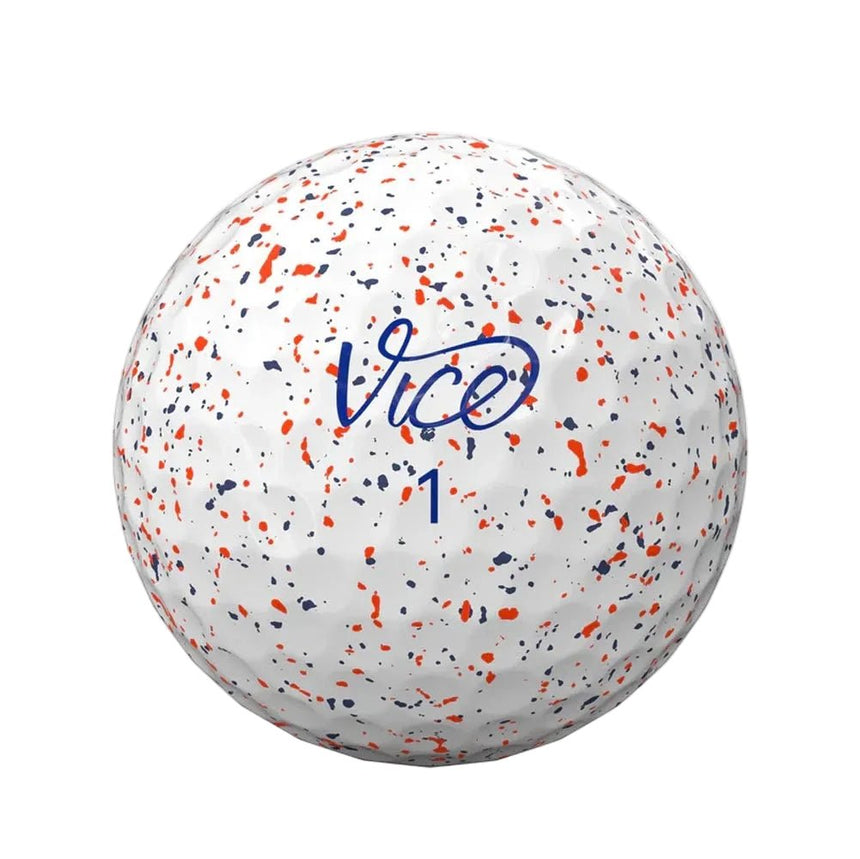 Vice Golf Pro Golf Balls - Drip Red/Blue