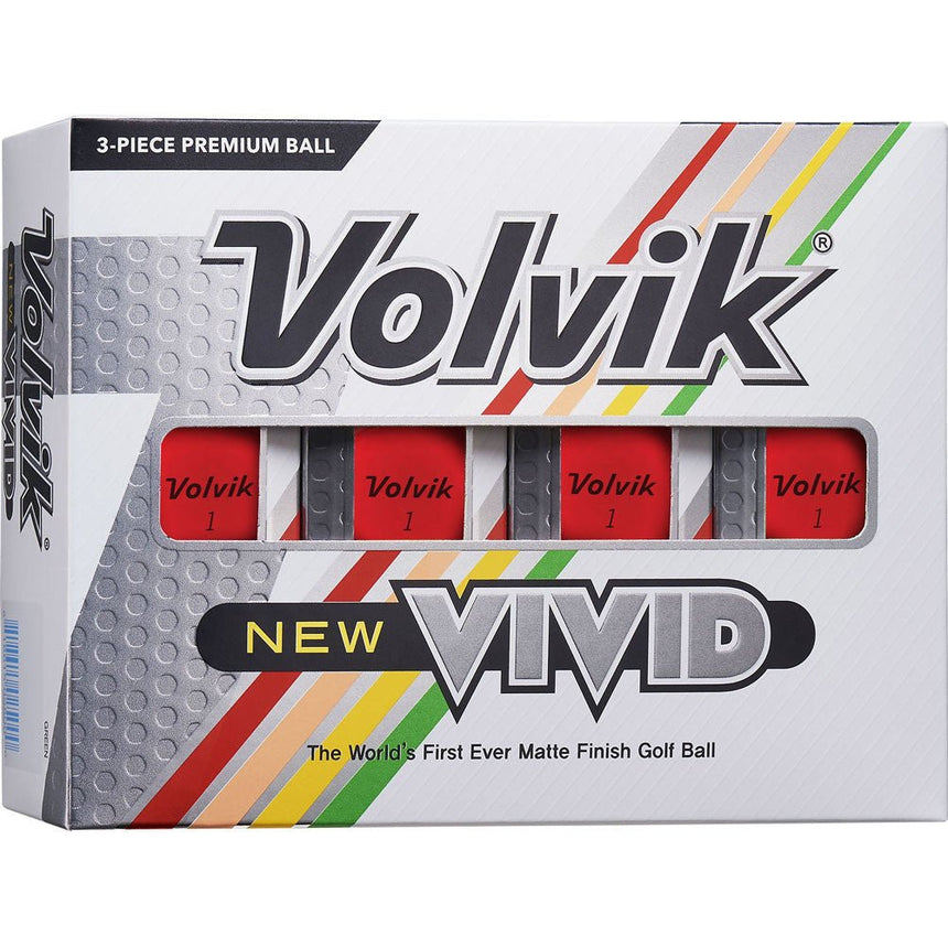 Volvik Vivid Golf Balls - Matte Red