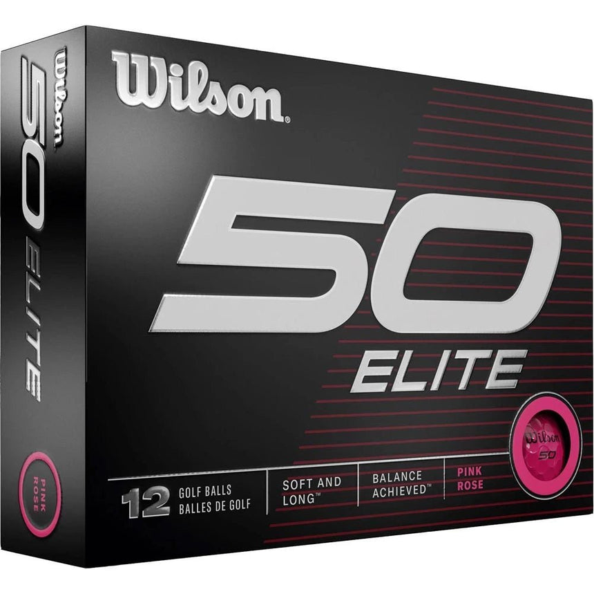 Wilson Fifty Elite Golf Balls - Pink