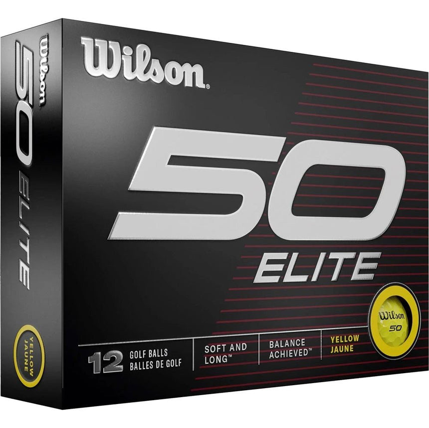 Wilson Fifty Elite Golf Balls - Yellow