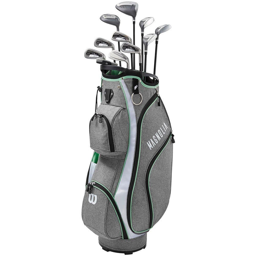 Wilson Staff Women's Magnolia Calm Wave Complete Set - Cart Bag - Grey Mint