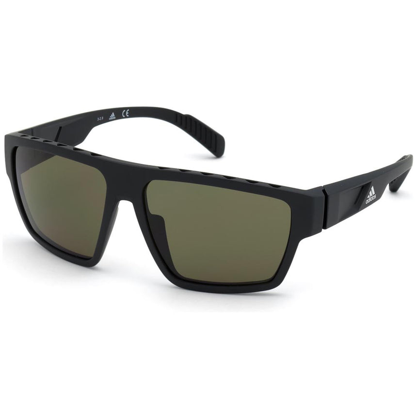 Sport SP0008 Sunglasses - Matte Black/Green