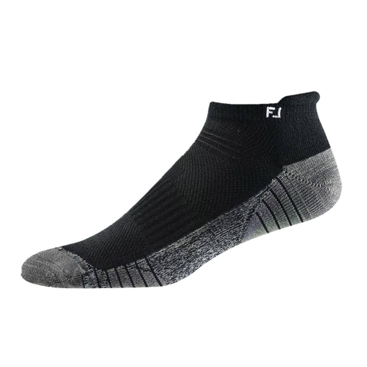 Chaussettes FootJoy TechSof Tour Homme - Taille 7-12, Noir, Basse Coupe, Confort Maxi Pour Golf