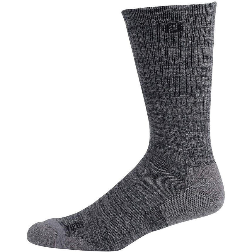 FootJoy TechSof Tour Thermal Crew Sock - Charcoal Heather