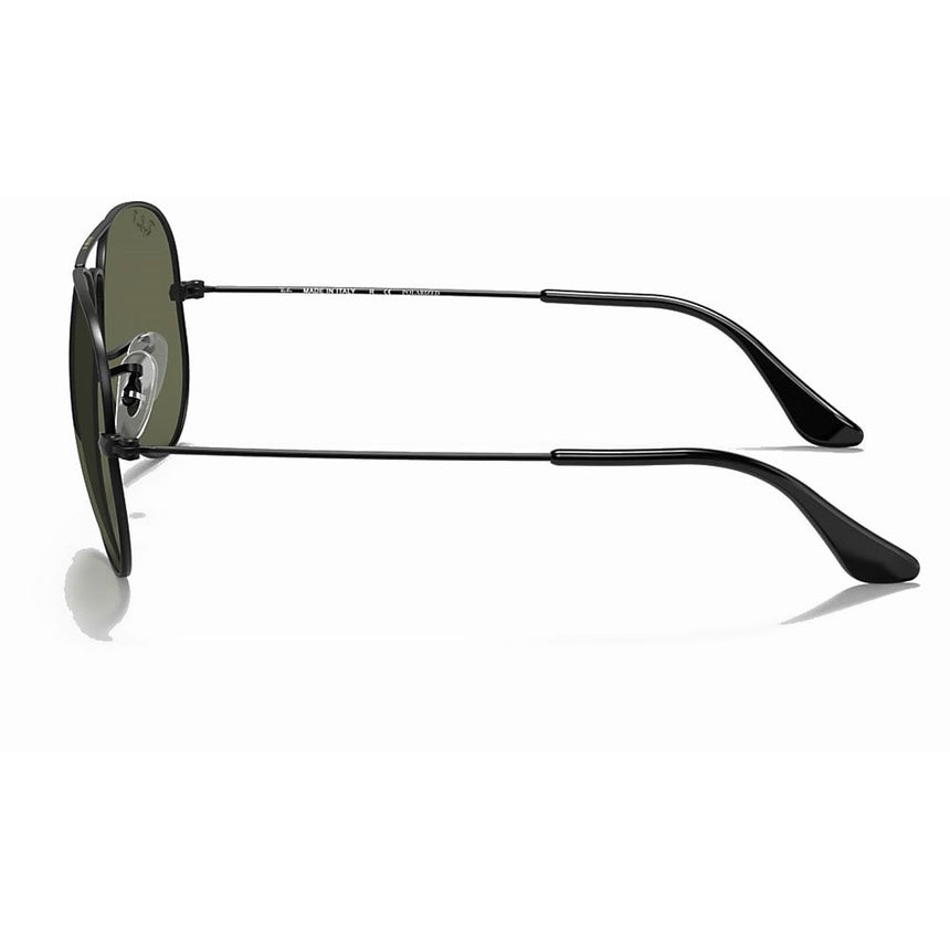Ray-Ban Aviator Classic - Black/ Polarized Green Solid Color