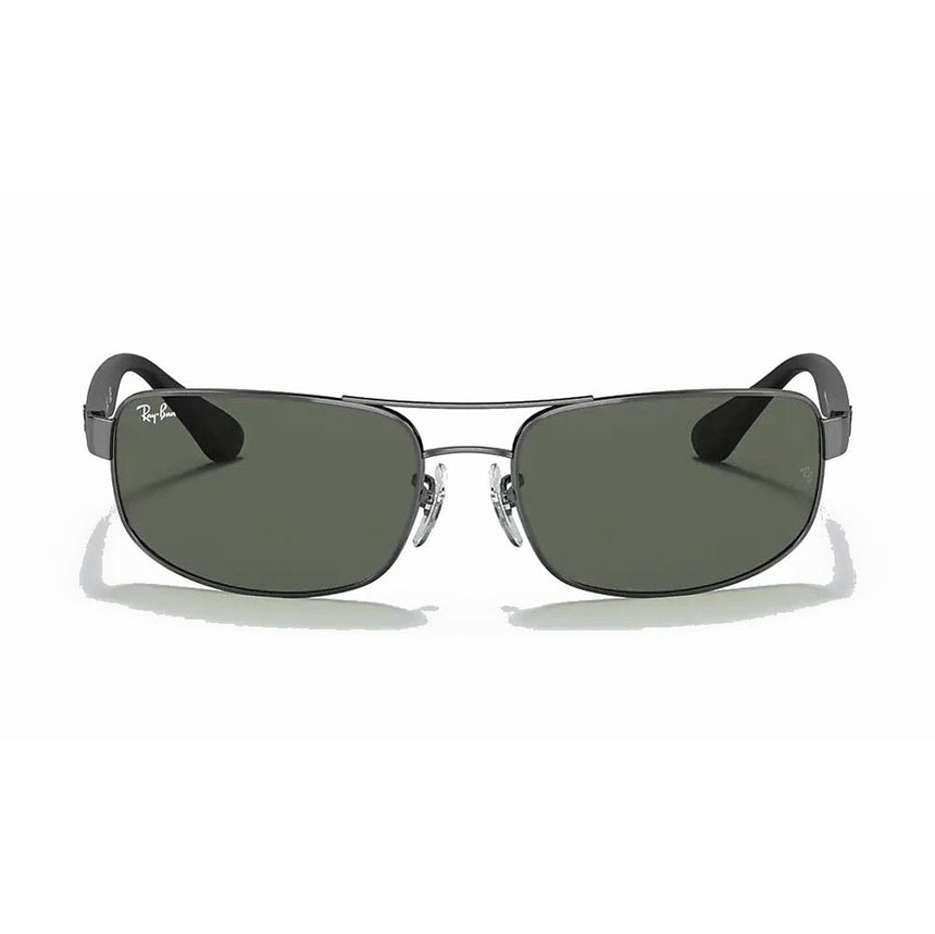 Ray-Ban RB3445 - Gunmetal Black/Green Solid Color